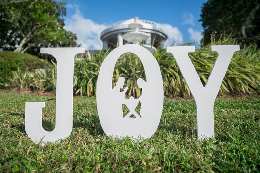 "JOY" with Manger - SMALL (Yard Display)