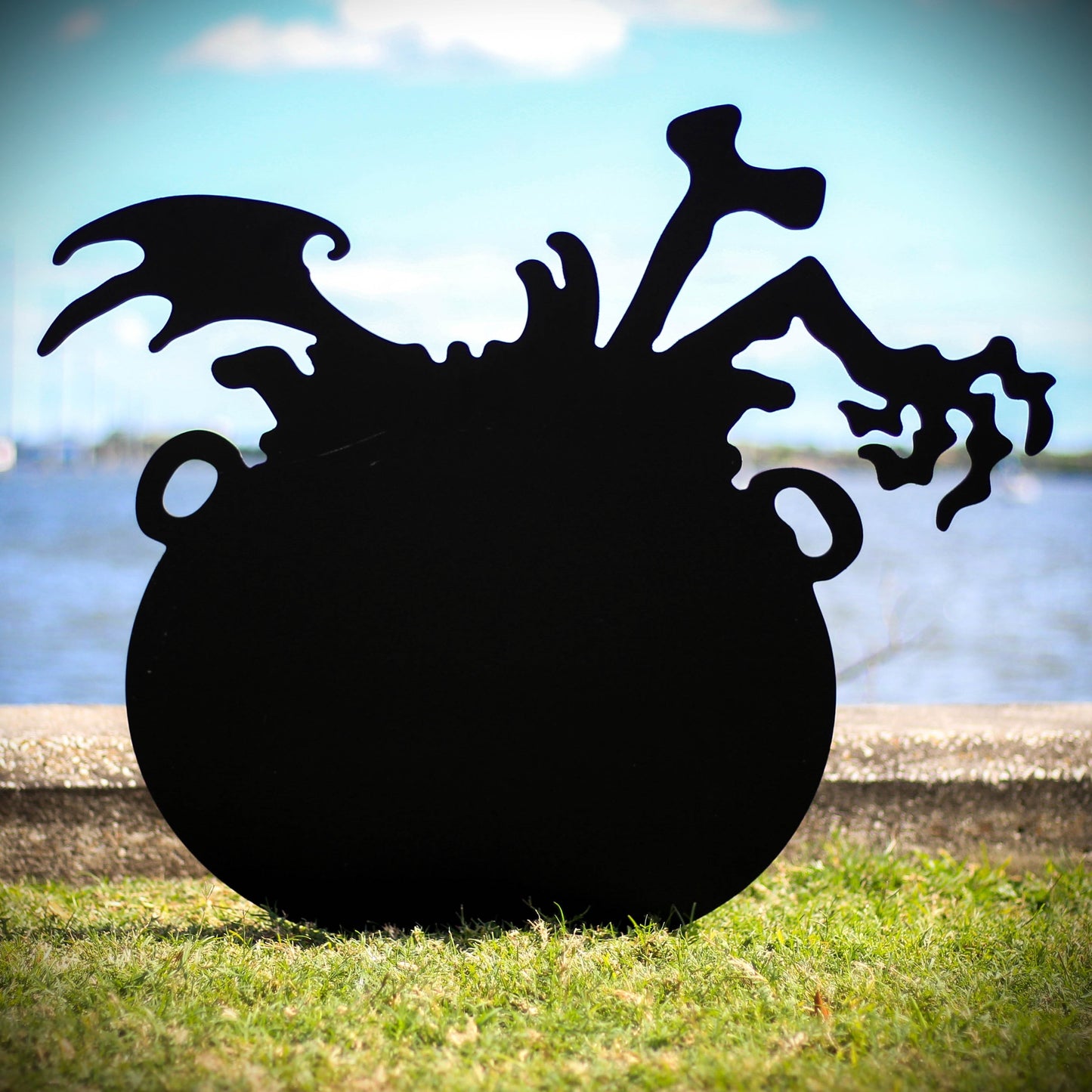 Halloween Cauldron Yard Ornament